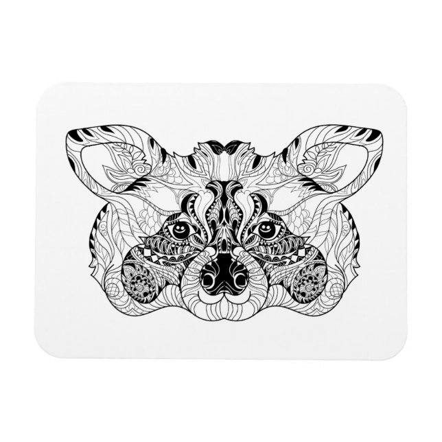 Ímã Raccoon inspirado (Horizontal)