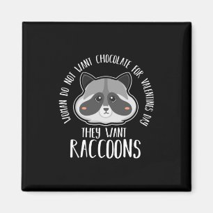 Imã Raccoon Lover Raccoon Para Dia de os namorados