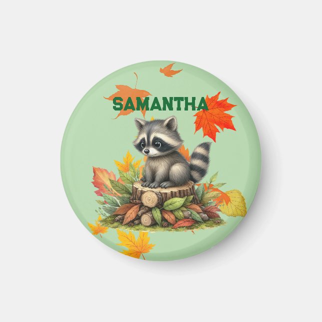 Imã Raccoon Refrigerator Magnet (Frente)