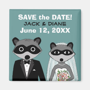 Imã Raccoons Wedding Date