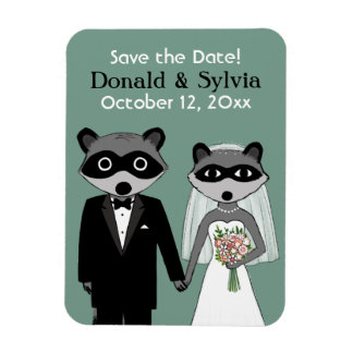 Ímã Raccoons Wedding Date