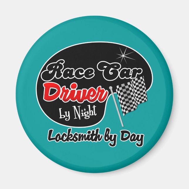 Imã Race Car Driver por Night Locksmith por Dia (Frente)