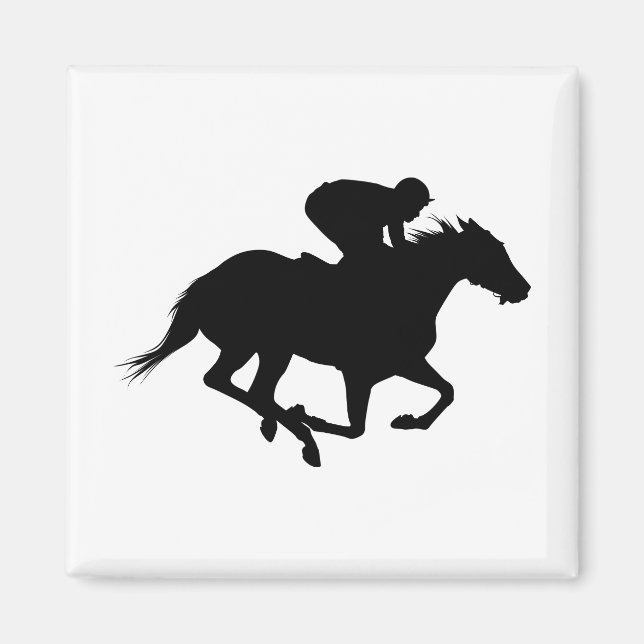 Imã Race Horse Silhouette (Frente)