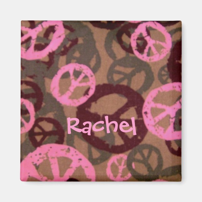 Imã Rachel-Peace Sign Design Magnet (Frente)