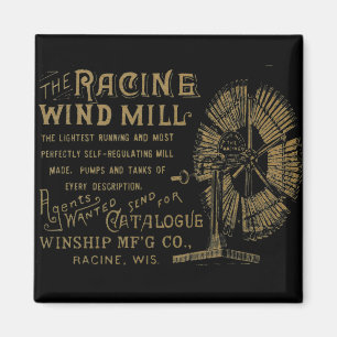 Imã Racine Wind Mill Racine Wisconsin 1889