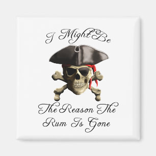 Imã Raciocina o rum é crânio ido do pirata