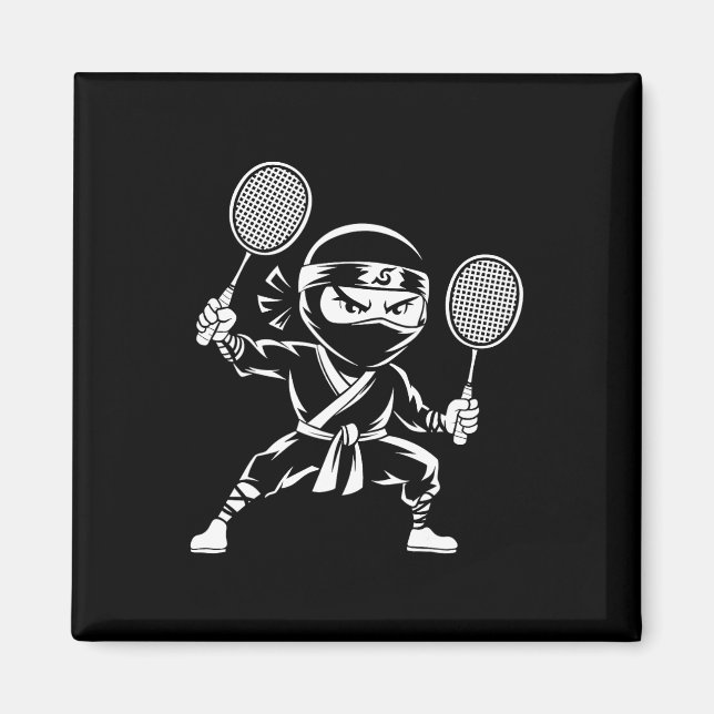 Imã Racket Shuttle Racquet - Jogador Dminton Ninja (Frente)