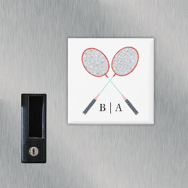 Imã Rackets de Badminton Monogramados Personalizados