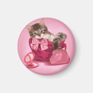 Imã Racum de Maine na bolsa cor-de-rosa