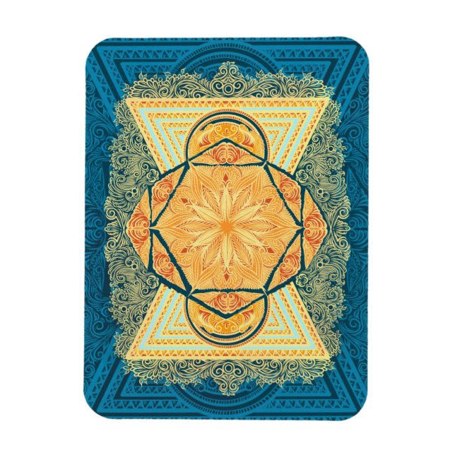 Ímã Radiante e sagrada Geometria Mandala (Vertical)