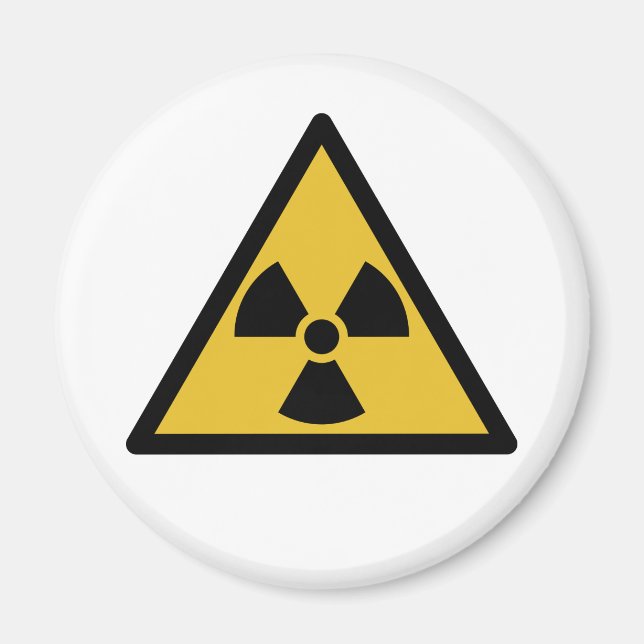 Imã Radiation Warning Symbol (Radioactive Danger) (Frente)