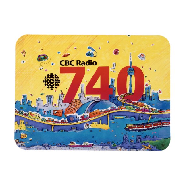 Ímã Rádio CBC 740 - gráfico promocional 1980 (Horizontal)