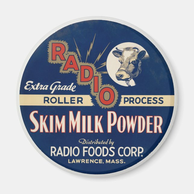Imã Radio Extra Grade Processar Leite Em Pó Para Pó. (Frente)