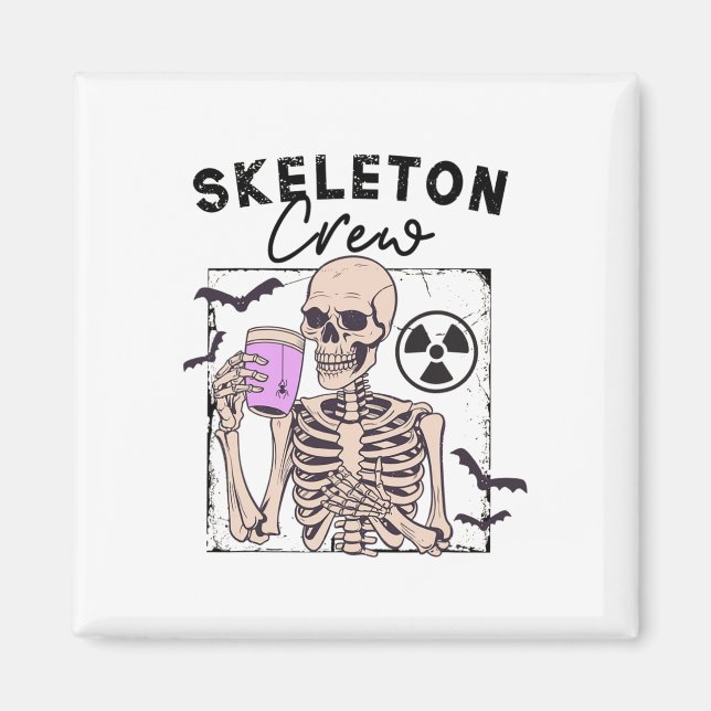 Imã Radiologia Halloween Xray Tech Skeleton Café Tripu (Frente)