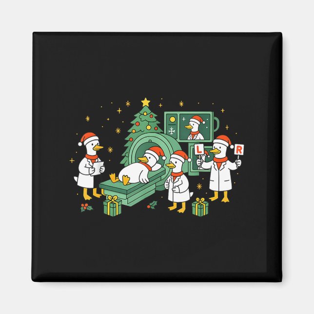 Imã Radiology Funny Goose Ct Scan Christmas Xray Nurse (Frente)