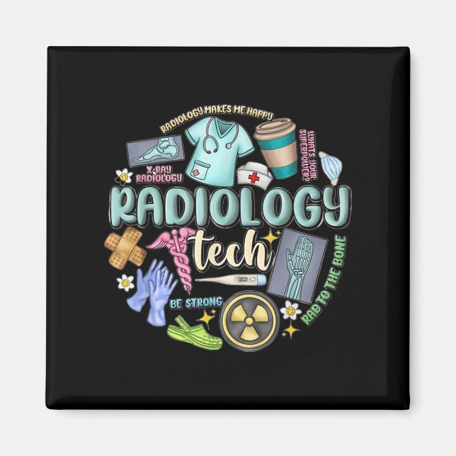 Imã Radiology Technician Christmas Rad Tech X-ray Tech (Frente)