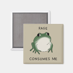 Imã Rage Me Consome Sapo Lagoa Meme Vintage Natureza