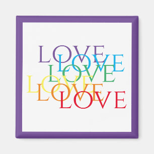 Imã RAIBOL LOVE Magnet/Roxo Quadrado