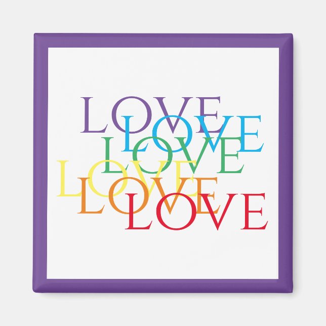 Imã RAIBOL LOVE Magnet/Roxo Quadrado (Frente)