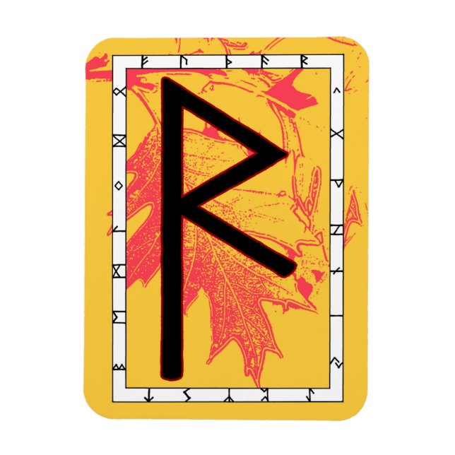 Ímã Raidho Viking Rune Magnet - Equilíbrio! (Vertical)