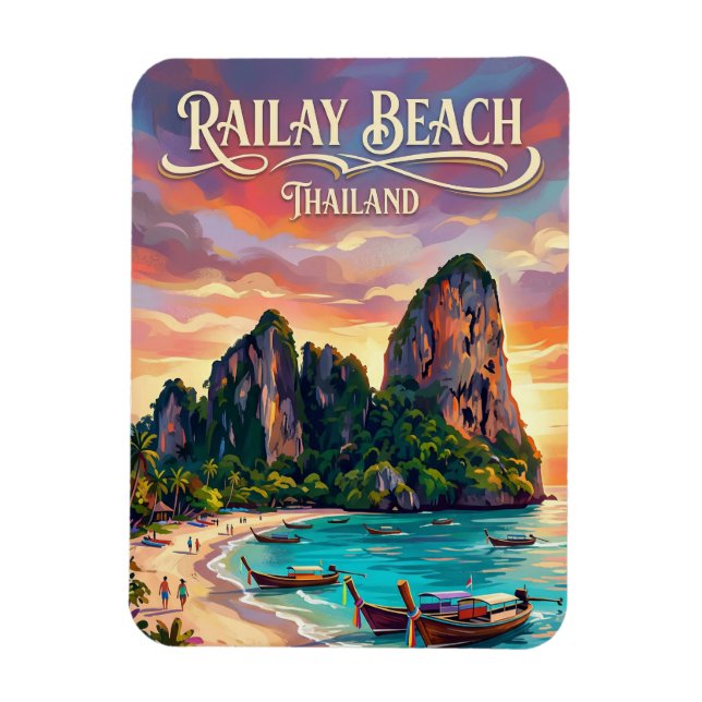 Ímã Railay Beach Thailand (Vertical)