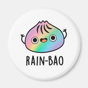 Imã Rain-bao Funny Rainbow Dimsum Bao Pun