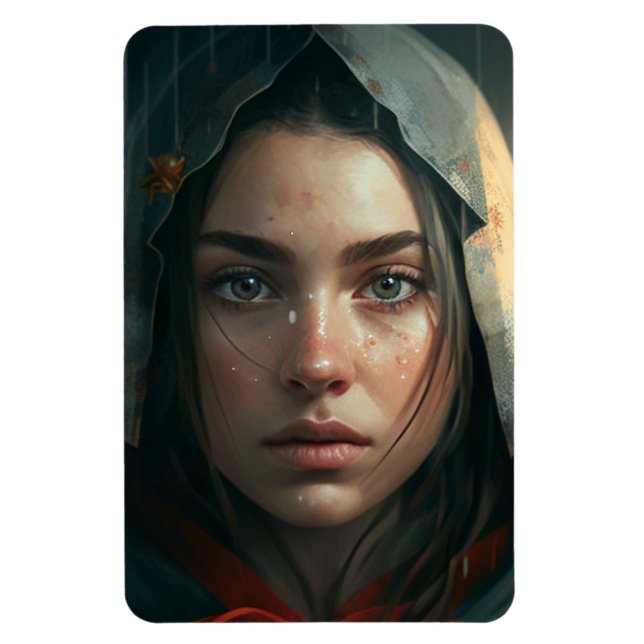 Ímã Rain hood girl (Vertical)