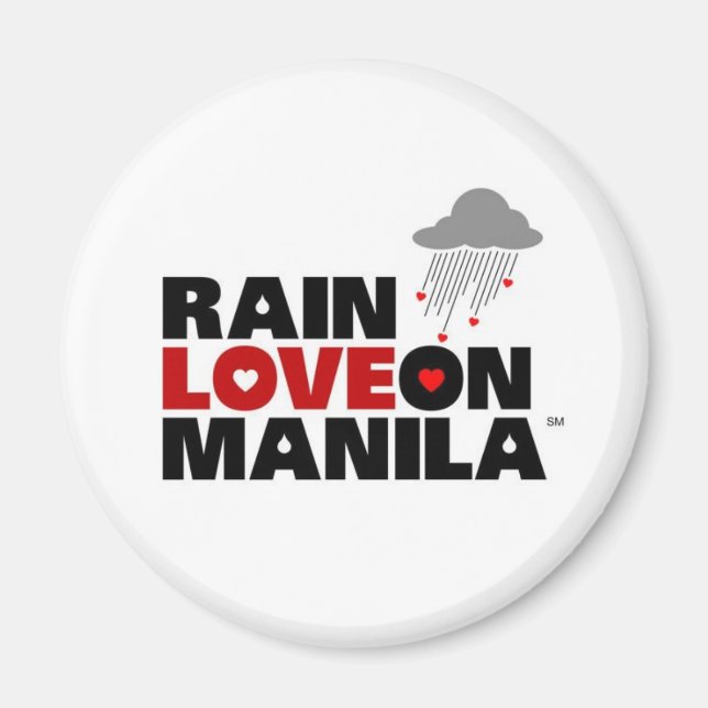 Imã Rain Love on Manila Magnet (Frente)