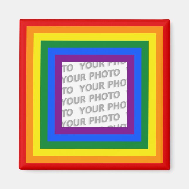 Imã RAINBOL FLAG FRAME + sinal ou imagem (Frente)
