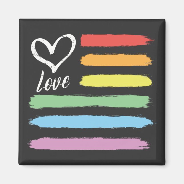 Imã Rainbow American Flag LGBT (Frente)