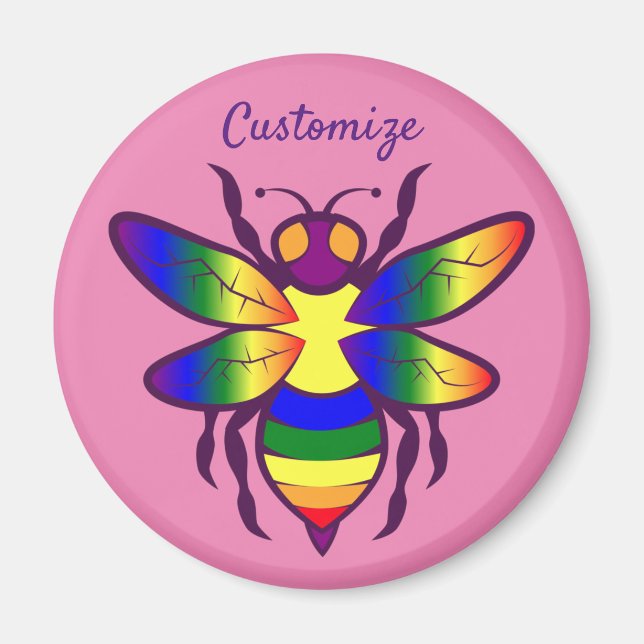 Imã Rainbow Bee Thunder_Cove (Frente)