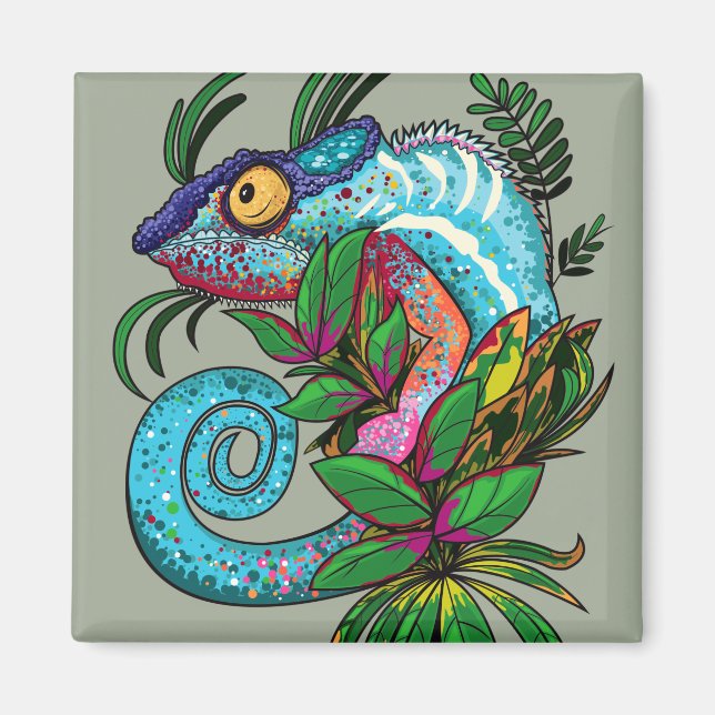 Imã Rainbow Chameleon (Frente)