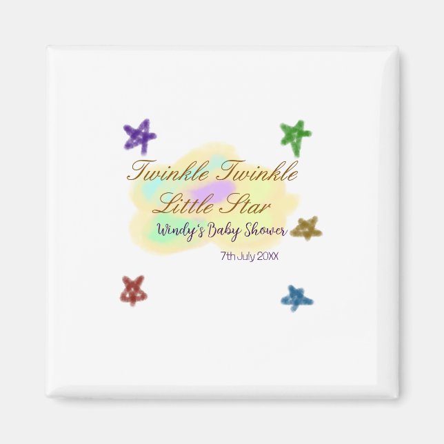 Imã Rainbow clouds twinkle Twinkle Little Star baby (Frente)