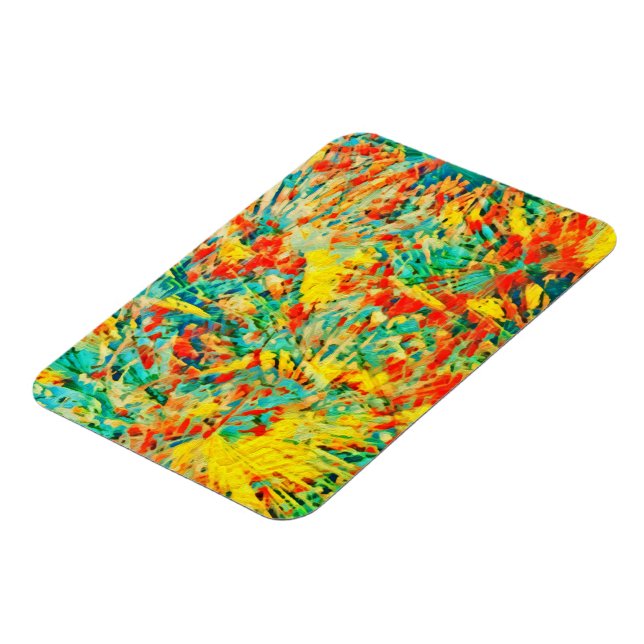 Ímã Rainbow Fireworks Celebration Art Abstrato (Left Side)