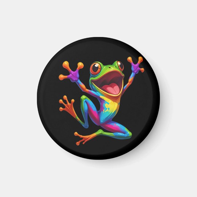 Imã Rainbow Frog  (Frente)