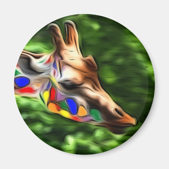 Imã Rainbow Giraffe (Frente)