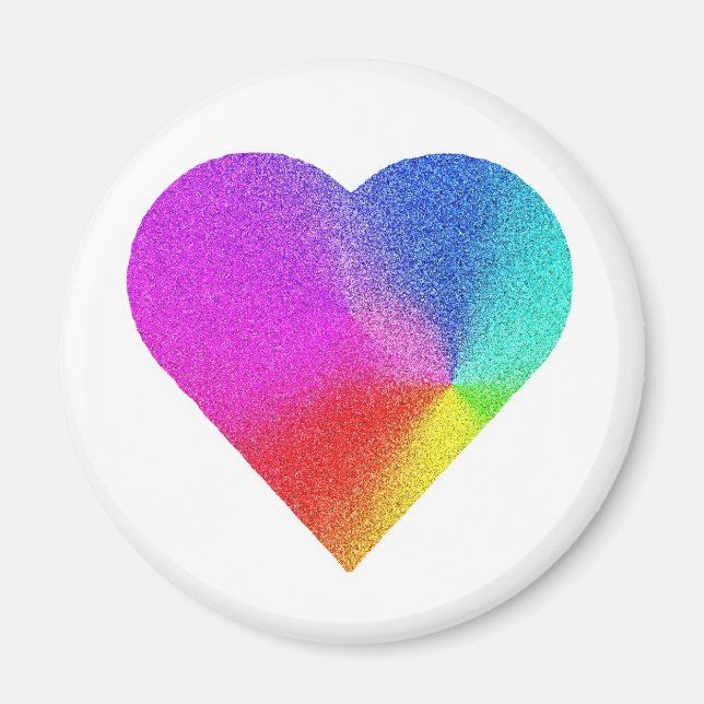 Imã Rainbow Heart (Frente)