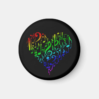 Imã Rainbow Heart Magnet Black