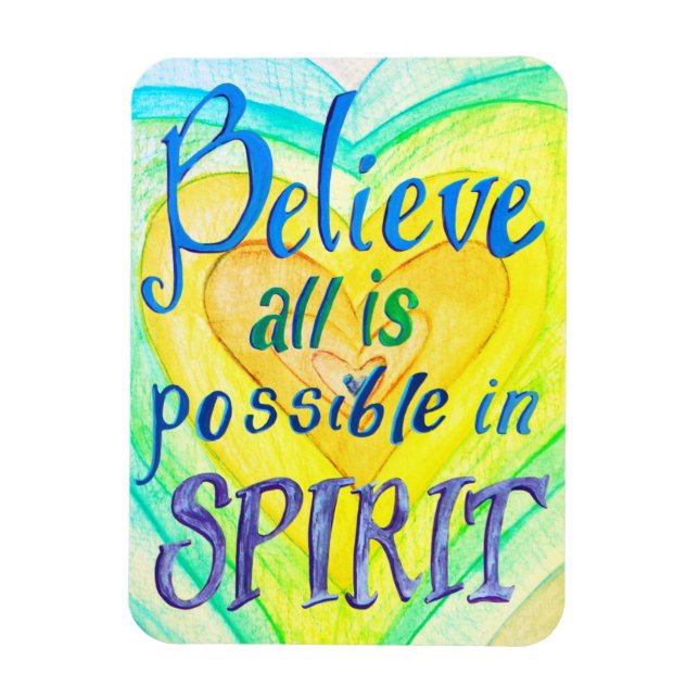 Ímã Rainbow Hearts Spirit Prayer Magnet (Vertical)