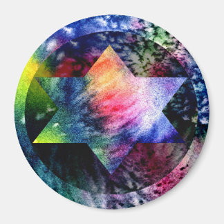 Imã Rainbow Jewish Star Magnet