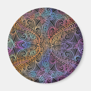 Imã Rainbow Kaleidoscope Mandala