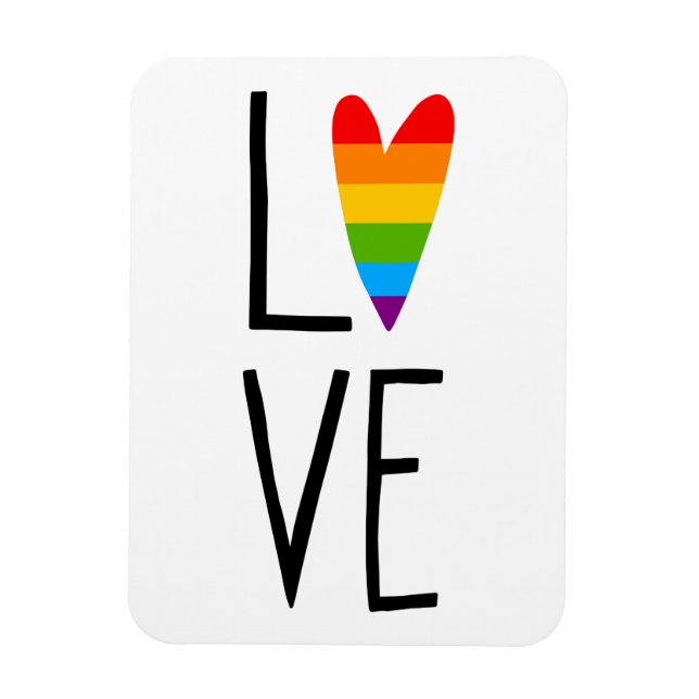 Ímã Rainbow Love (Vertical)
