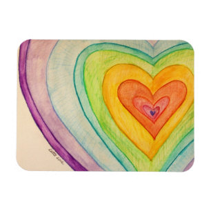Ímã Rainbow Love Corações Imã de geladeira Inspiracion