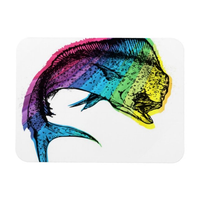 Ímã Rainbow Mahi Mahi (Horizontal)