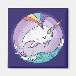 Imã Rainbow Narwhal
