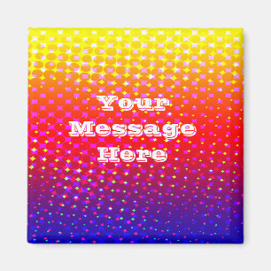 Imã Rainbow Pattern Sparkle Magnet