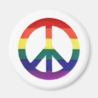 Imã Rainbow Peace-Sign