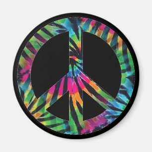 Imã Rainbow Peace Sign Hippie Magnet