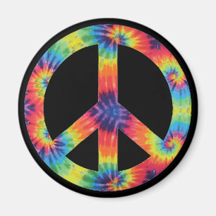 Imã Rainbow Peace Sign Hippie Magnet