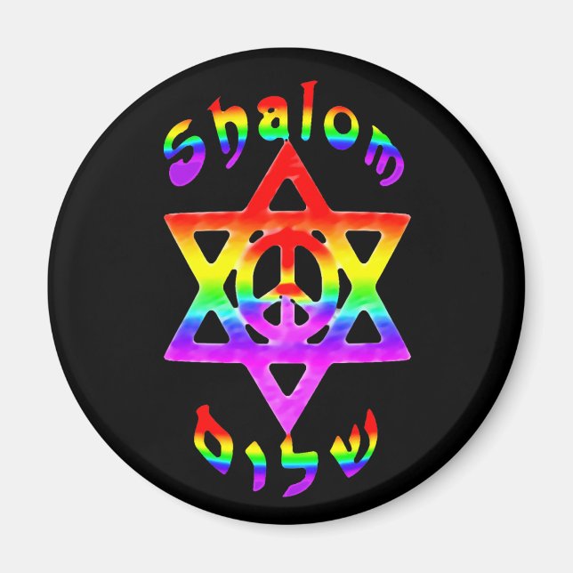 Imã Rainbow Shalom Magnets (Frente)